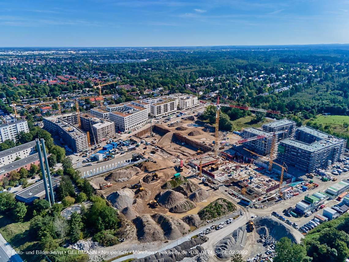 02.09.2022 - Baustelle Alexisquartier und Pandion Verde in Neuperlach